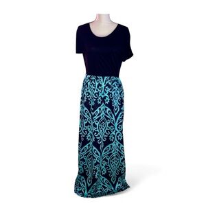 Casual Turqoise Maxi Dress. Size M.